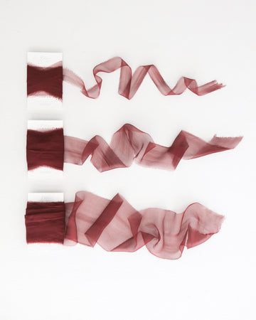 Silk Gossamer Ribbon in Garnet