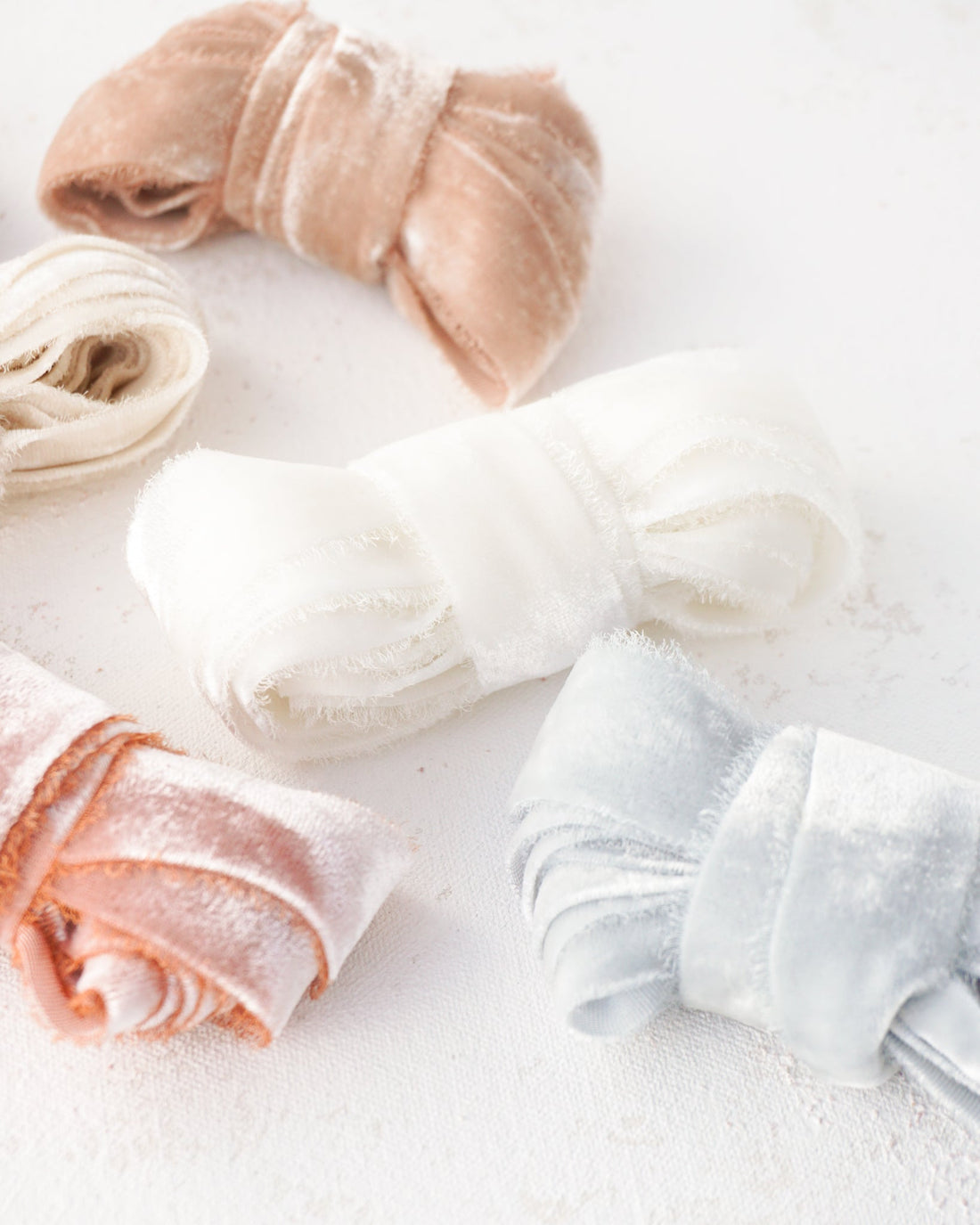 Silk Velvet Ribbon in Cotton