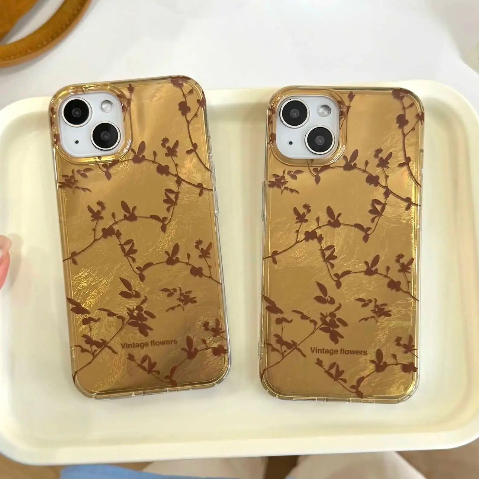 Golden glacier ins autume flower fundas for iphone 16promax 13 14pro 16 15 pro max 15promax 13pro 14 shockproof phone case