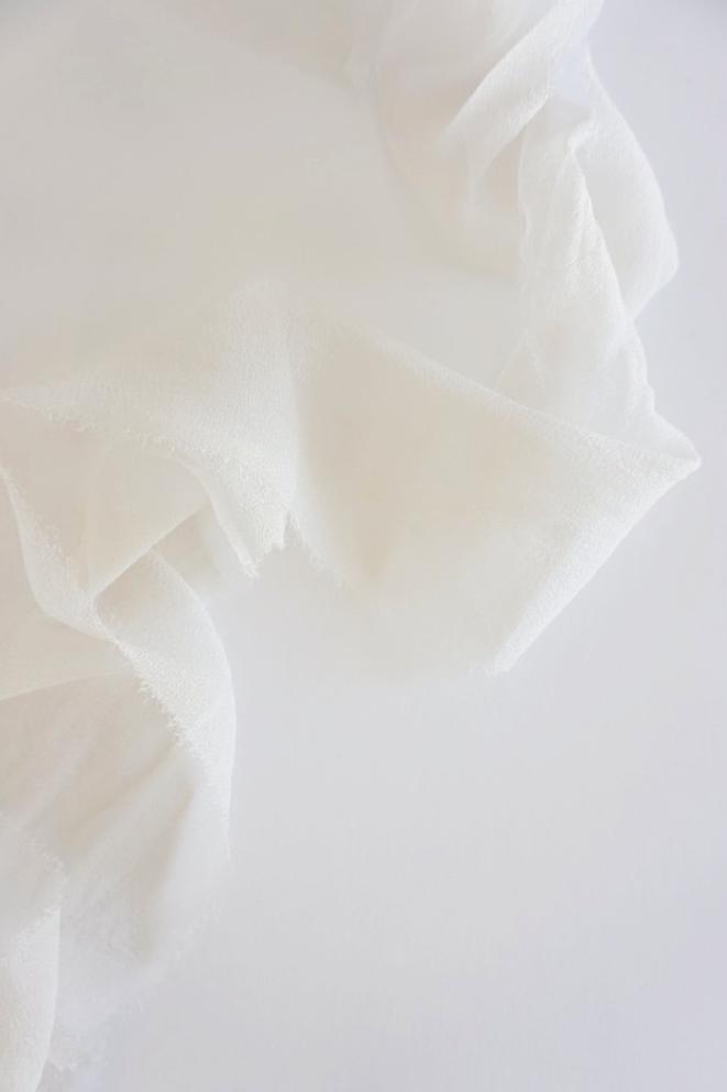 Silk Gossamer Ribbon in Bone